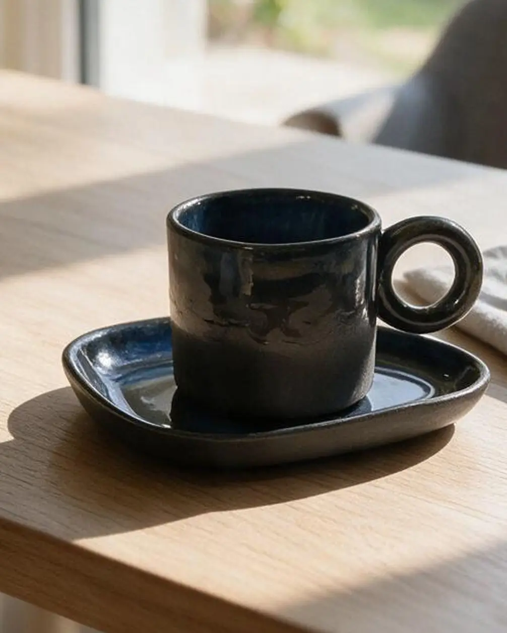 Cove Tabaklı Türk Kahvesi Fincanı — Cove koleksiyonu, stoneware