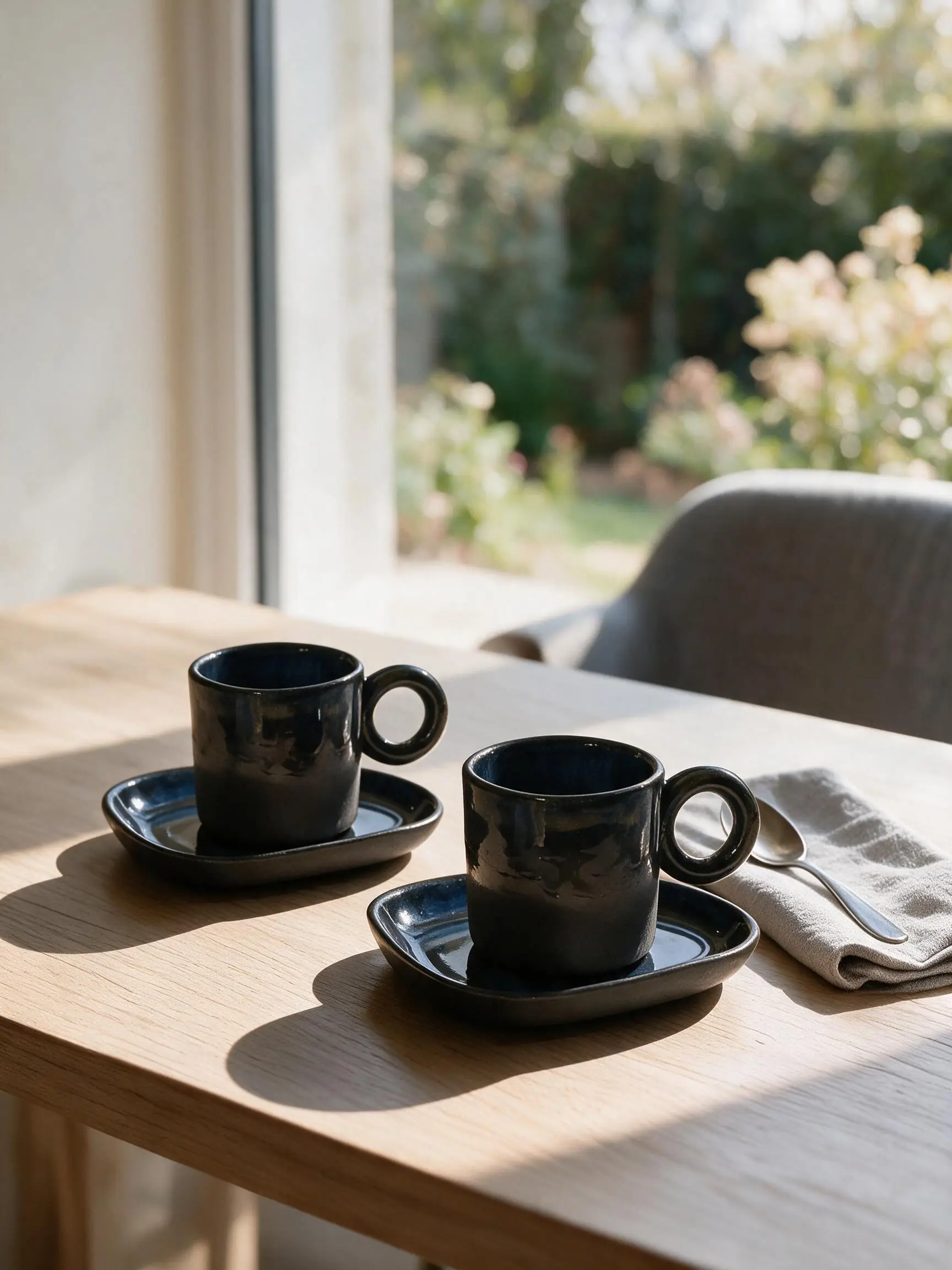 Cove Tabaklı Türk Kahvesi Fincanı 2'li — Cove koleksiyonu, stoneware